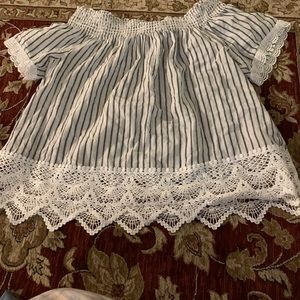 Off the shoulder stripped top